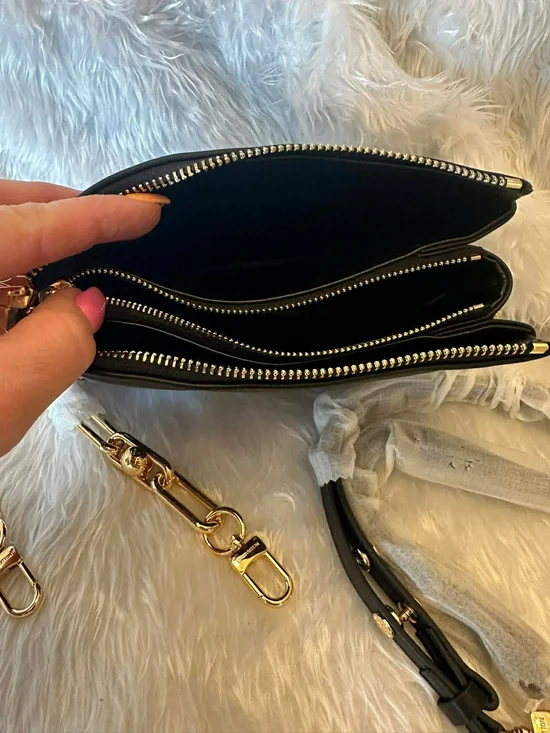 Mirror With Box Black Leather Crossbody with Multicolor Monogram Accents - Picture 3 of 6